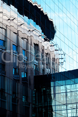 background of the glass modern office building