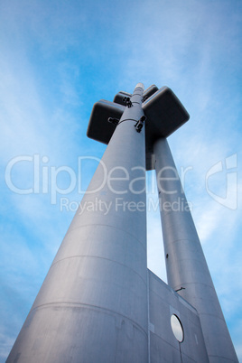 Prague TV tower against the blue sky