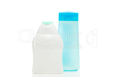 cosmetic containers isolated on white