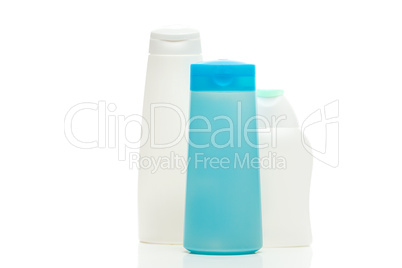 cosmetic containers isolated on white