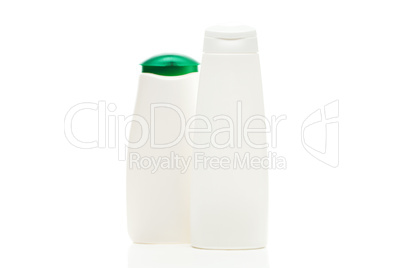 cosmetic containers isolated on white