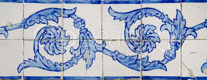 Ornamental old typical tiles