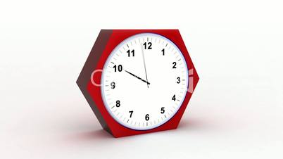 timelapse clock on white 3d