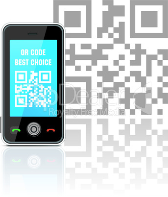 Cell phone with QR code