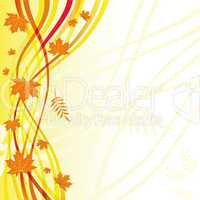 Yellow autumn floral background