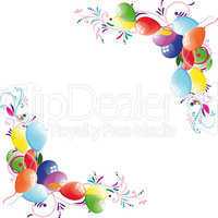 Floral balloon background