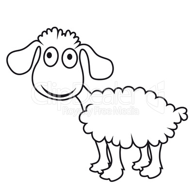 Cartoon sheep, lamb