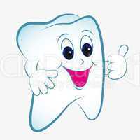 Cartoon tooth vector