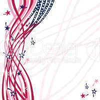 Patriotic Stars USA flag on Stripes Background