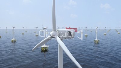 Wind farm at sea