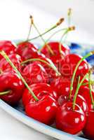 Appetizing red cherries