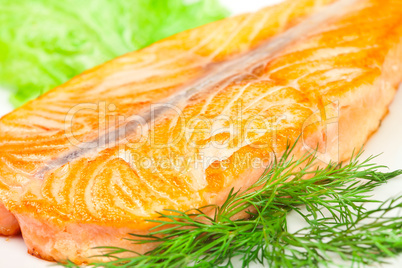 Tasty fillet of a salmon