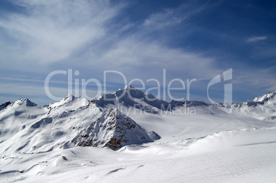 View from the ski slope of Elbrus