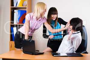 Three pretty businesswomen