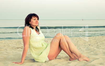 The woman on a beach