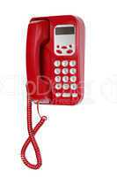 Red Telephone On White