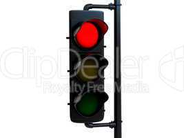 Traffic light with red light