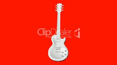 Rotation of 3D Electric Guitar.music,musical,instrument,string,rock,electric,art,sound,acoustic,