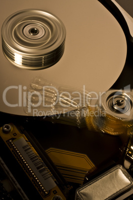 hard disk drive in motion - four