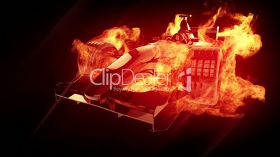 Fire race car