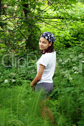 Teenage girl in park