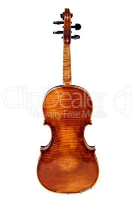 Old violin, isolated on a white background