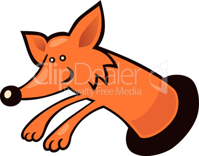 fox in burrow cartoon