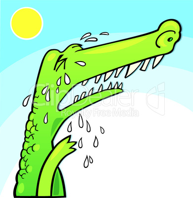 crying crocodile cartoon