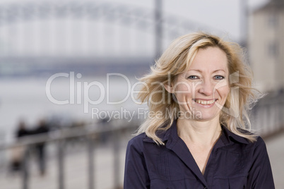 Smart business female portrait outdoors