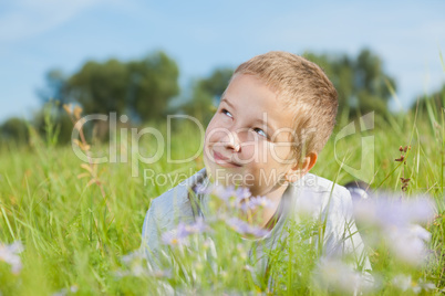 Boy in grass