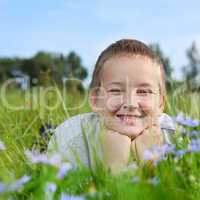 Boy in grass