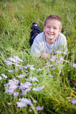 Boy in grass