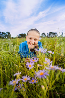 Girl in grass