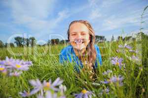 Girl in grass