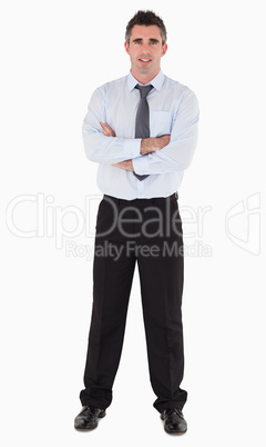 Businessman with his arms crossed