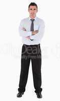 Businessman with his arms crossed