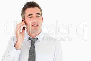 Business manager making a phone call