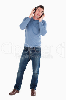 Man listening to music