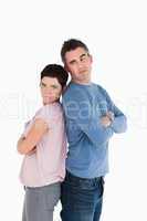 Couple angry at each other