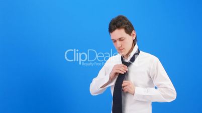 Man wears a tie
