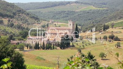 Abbey and church in Tuscany, Italy