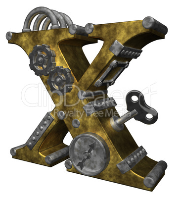 steampunk buchstabe x