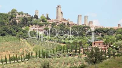San Gimignano with its towers, Tuscany, Italy