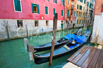 Gondolas in Venice