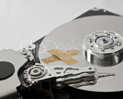 hard disk drive with band-aid