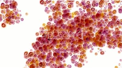 virus and stem cells,bubble and herpes under microscope.abstract,backgrounds,animation,