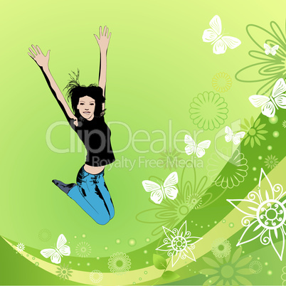 girl  jumping