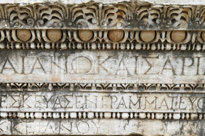 Ephesos - Lateinisch/ griechische Inschrift