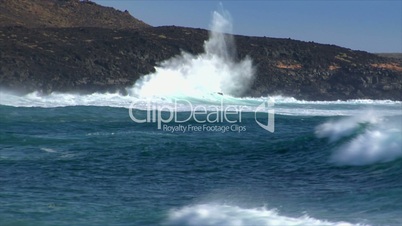 huge cyan wave spray vulcan beach a