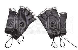Pair of elegant woman gloves